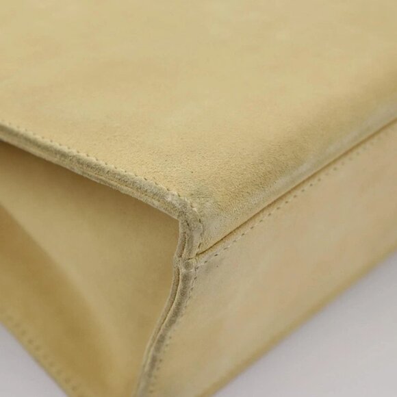 Salvatore Ferragamo Hand Bag Suede 2way Beige Silver Auth 102527 - Picture 3 of 16